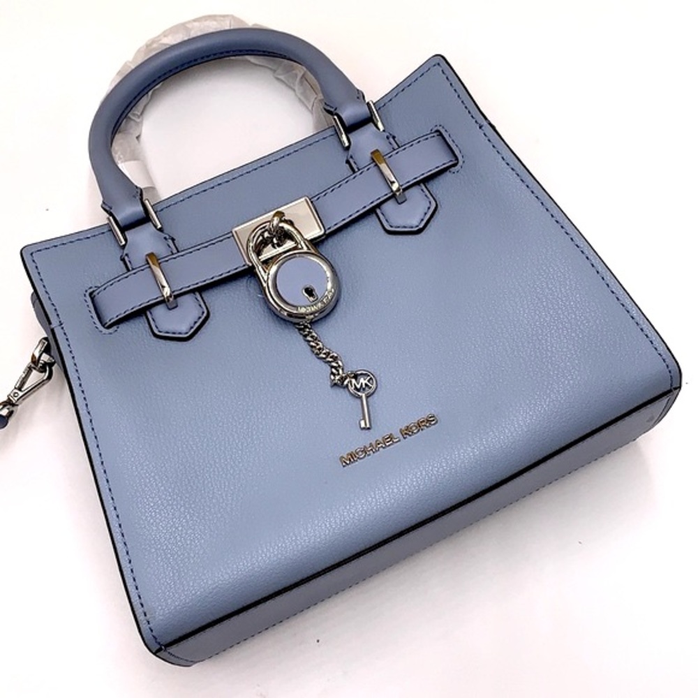 MICHAEL KORS HAMILTON SMALL SATCHEL PALE GOLD COLOR - Picture 2 of 13